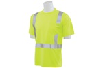 ERB 9006S Short Sleeve Birdseye Knit moisture wicking T-Shirt, Hi Viz Lime, ANSI Class 2