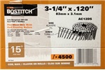 Bostitch AC12DS, 3-1/4" x .120 Screw Shank, Coil Nails, 4,500/Case