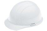 ERB 19361 Americana Hard Hat w/ Mega Ratchet 4-Point nylon suspension, White, Case of 12
