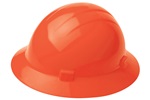 ERB 19223 Americana Full Brim Hard Hat w/ Mega Ratchet 4-Point nylon suspension, Orange, Case of 12 
