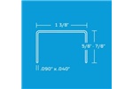 A34 Carton Sealing Staples, 1-3/8" Crown x 3/4", A Series, BeA Brand