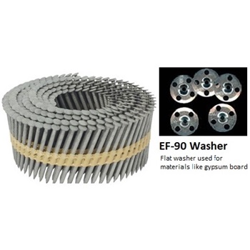 Stuccofast Knurled Framing Pins and EF-90 Washers (for use in ET&F Model 500M)