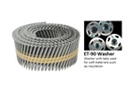 Stuccofast Knurled Framing Pins with ET-90 Washers (for use in ET&F Model 500M)