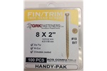 8 X 2" FINISHING TRIM HEAD GRK SCREWS, 17728, (20 IN STOCK)