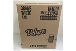 Velure Ultra Kitchen Roll Paper Towels, 2 Ply, White, 48 Sheets/Roll, 30 Rolls/Carton