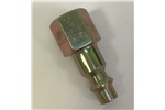 1/4" FPT 1/4" Industrial Interchange Body, Connector Plug, Brass Finish IP-14F-BM 