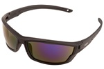 **DISCONTINUED. CALL FOR ALTERNATIVE - EBRSQ100** ERB 18032 Outride Black, Blue Mirrored safety glasses, 12/Case