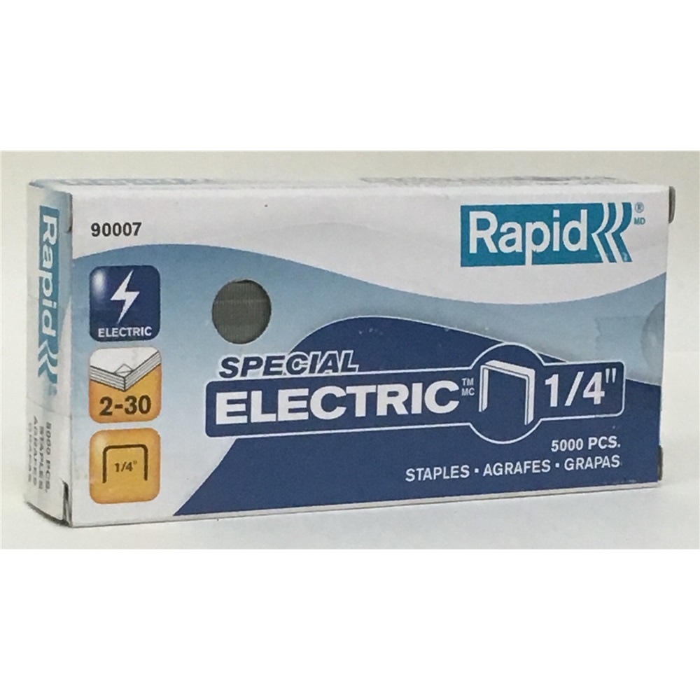 Rapid Special Electric 1/4" Staples, 90007, 5,000/Box