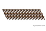 Fasco SCFP620CTSEGBR 2" X .120 20 Degree Plastic Strip Scrail, BeckDeck, Square Head, Saddle Brown, 1,000/Case