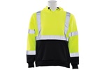 W376B ( W377 ) Pullover Sweatshirt, Hi Viz Lime w/ black bottom, ANSI Class 3
