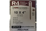 10 X 4" R4 MULTI-PURPOSE GRK SCREWS, 01141, (2 IN STOCK)