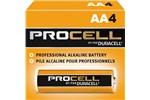 AA Duracell Procell Alkaline Batteries, 4/Pack, PC1500BKD